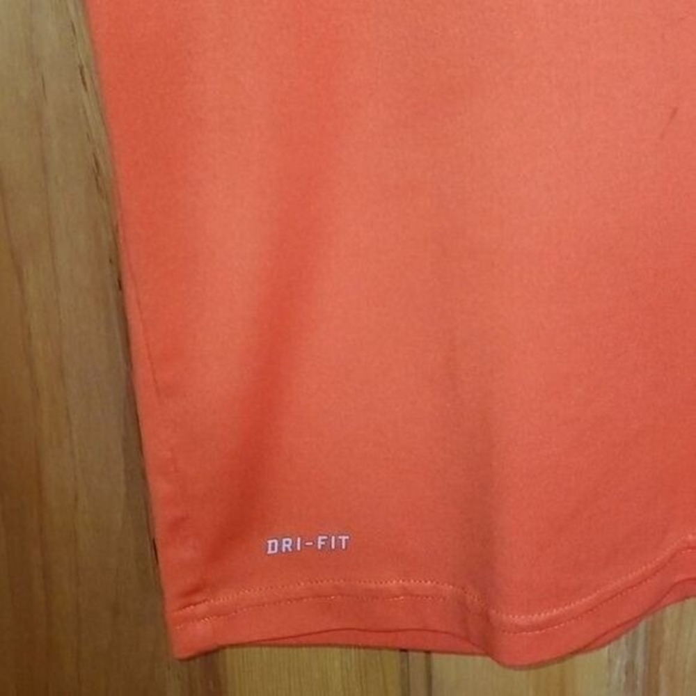 Nike Teen Dri-Fit Orange Logo Short‎ Sleeve Sz. M Tshirt - Picture 3 of 6